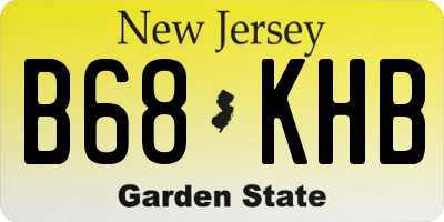 NJ license plate B68KHB