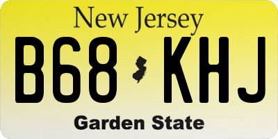 NJ license plate B68KHJ