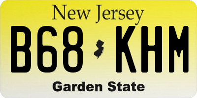 NJ license plate B68KHM