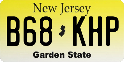 NJ license plate B68KHP