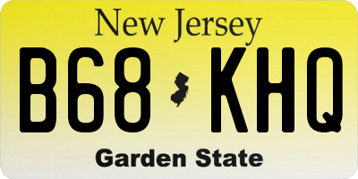 NJ license plate B68KHQ
