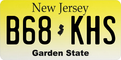 NJ license plate B68KHS