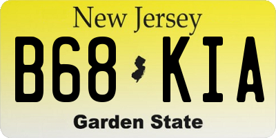 NJ license plate B68KIA