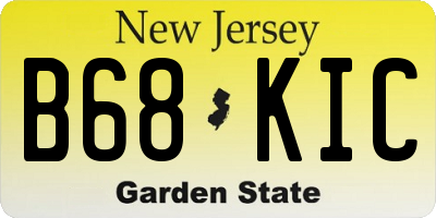 NJ license plate B68KIC