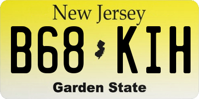 NJ license plate B68KIH