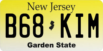 NJ license plate B68KIM