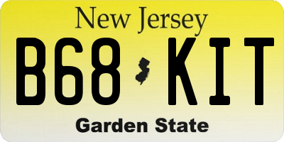 NJ license plate B68KIT