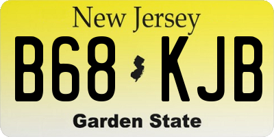 NJ license plate B68KJB