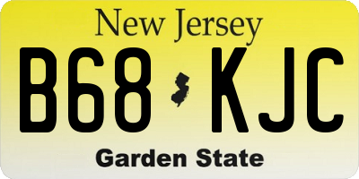 NJ license plate B68KJC