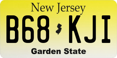 NJ license plate B68KJI