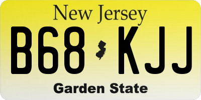 NJ license plate B68KJJ