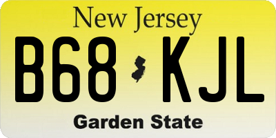 NJ license plate B68KJL