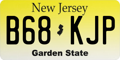 NJ license plate B68KJP