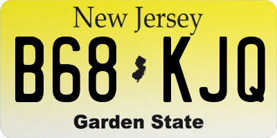 NJ license plate B68KJQ