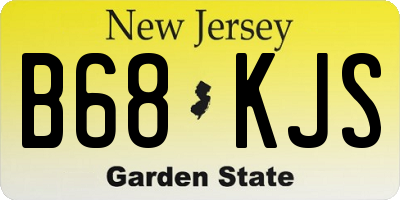 NJ license plate B68KJS
