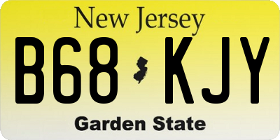NJ license plate B68KJY