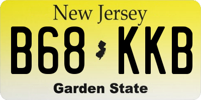 NJ license plate B68KKB