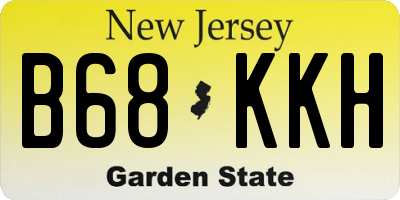 NJ license plate B68KKH