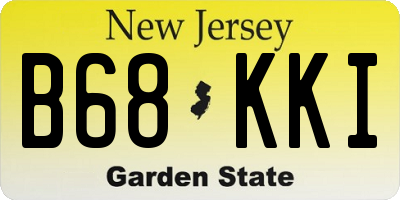 NJ license plate B68KKI