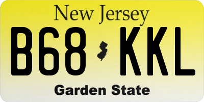NJ license plate B68KKL