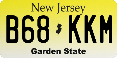 NJ license plate B68KKM