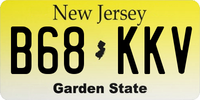NJ license plate B68KKV