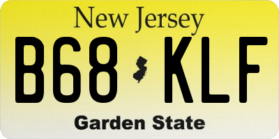 NJ license plate B68KLF