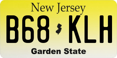 NJ license plate B68KLH