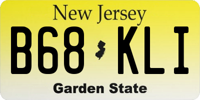 NJ license plate B68KLI