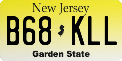 NJ license plate B68KLL