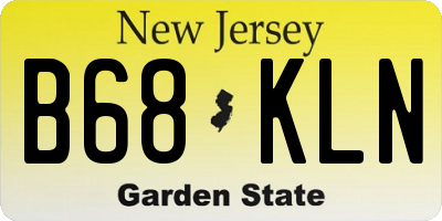NJ license plate B68KLN