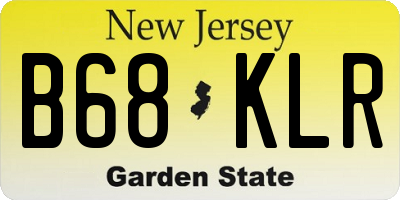 NJ license plate B68KLR