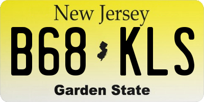 NJ license plate B68KLS
