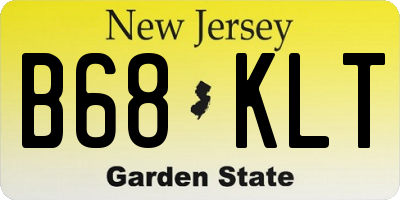 NJ license plate B68KLT