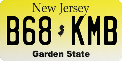 NJ license plate B68KMB
