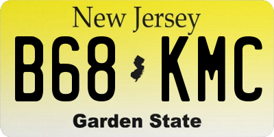 NJ license plate B68KMC