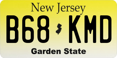 NJ license plate B68KMD