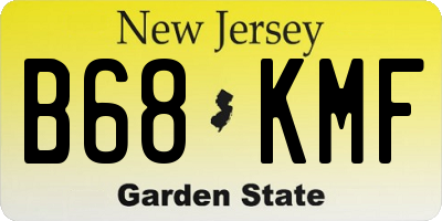 NJ license plate B68KMF