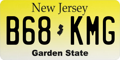 NJ license plate B68KMG