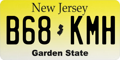 NJ license plate B68KMH