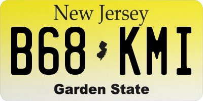 NJ license plate B68KMI