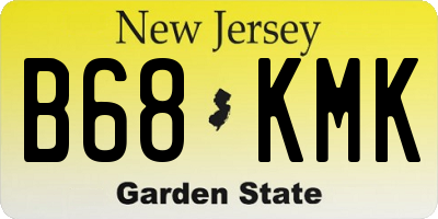 NJ license plate B68KMK