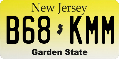 NJ license plate B68KMM