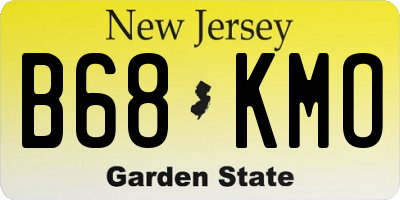 NJ license plate B68KMO