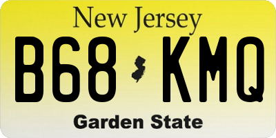 NJ license plate B68KMQ