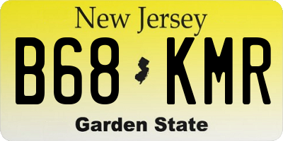 NJ license plate B68KMR