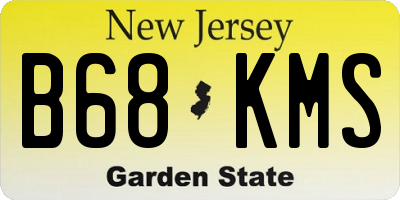 NJ license plate B68KMS