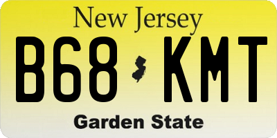 NJ license plate B68KMT