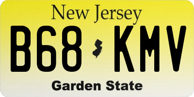 NJ license plate B68KMV