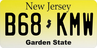 NJ license plate B68KMW